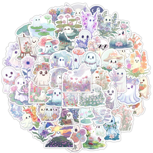 oly-97e0bc67dcebfd62df5882da212e972a Wholesale Halloween flowers and ghost doodle stickers