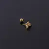 Copper Artificial Gemstones Ear Cartilage Rings & Studs Geometric Waterproof Non Tarnish Surgical Steel Women'S