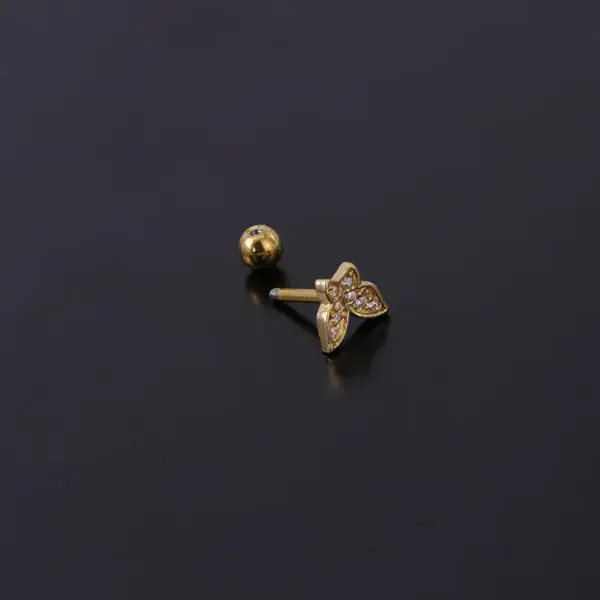 Copper Artificial Gemstones Ear Cartilage Rings & Studs Geometric Waterproof Non Tarnish Surgical Steel Women'S