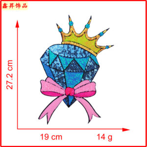 Heated melt glue*color*diamond*crown bow*27*19cm