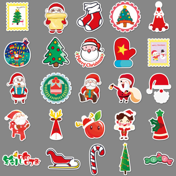 Wholesale 50 pcs/pack sheets do not repeat Christmas cartoon stickers