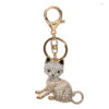 oly-97ec6e8788e072a7b21d7c095c182d7e Wholesale New Color Diamond-Encrusted Cartoon Cat Creative Metal Keychain Pendant Car Pendant Factory Direct Supply Small Gifts