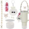 Wholesale Stanley Cup Pendant Small Coal Ball Elf Plush Pendant Ins Net Red Butterfly Straw Cap Cup Set Cup Chain Accessories