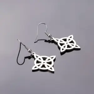 Stainless Steel Iron Symbol Simple Style Hollow Out Silver Ear Hook