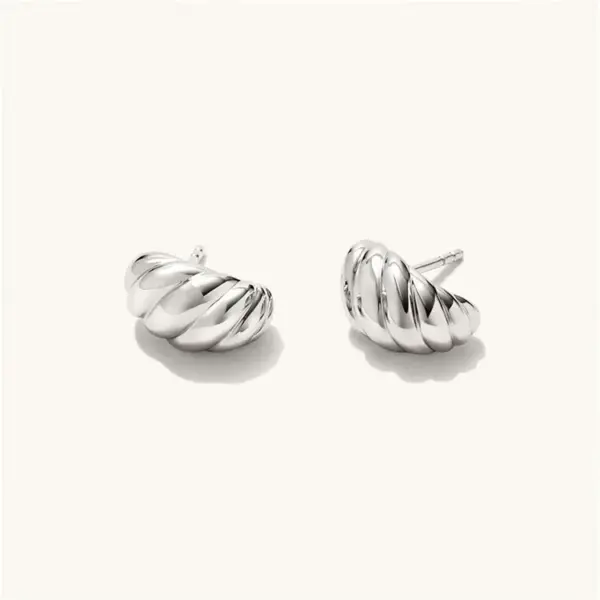 Wholesale Simple Style Croissant Plating 304 Stainless Steel Ear Studs