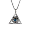 Wholesale Trendy Collaboration Popular Devil's Eye Pendant Retro Unisex Triangular Personality Hip-Hop Sweater Chain