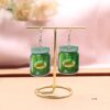 Wholesale New transparent acrylic vegetable cucumber earrings cute personality trend acrylic ear hook ins creative jewelry