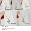 Wholesale Fashion Star Moon Titanium Steel Plating Pendant Necklace 1 Piece