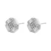 Wholesale 1 Pair Casual Elegant Simple Style Solid Color Plating Inlay Copper Zircon 18k Gold Plated Ear Studs