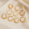 Wholesale 1 Pair Classic Style U Shape Geometric Irregular Plating Titanium Steel Earrings