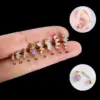 1 Piece 316L Stainless Steel Copper Zircon Ear Cartilage Rings & Studs Heart Shape Waterproof Non Tarnish Surgical Steel