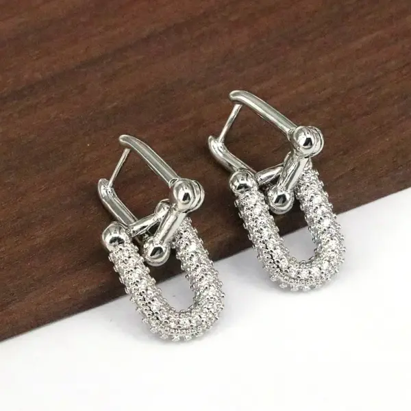 Wholesale 1 Pair Retro Luxurious Simple Style Double Ring Plating Inlay Copper Zircon 18k Gold Plated Drop Earrings