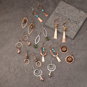 Wholesale Supply Retro Western Style Turquoise Decorative Earrings