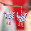 Wholesale Christmas Lights Hen Patchwork Acrylic Earrings