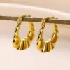 Wholesale Light Luxury Elegant Moon Water Drop Heart Women's Earrings Geometric Simple Zircon Vacuum Plating (Fired) Daily New Year Jewelry Earrings Gift
