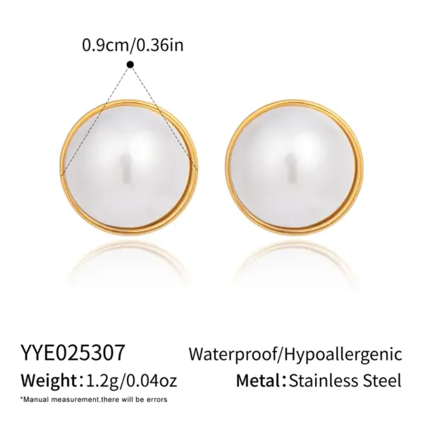 Wholesale Elegant Pearl Necklace And Earring Set For Women Stainless Steel Non-Fading Luxury Jewelry Accessories Suitable For All Seasons