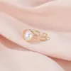 Wholesale Korean Pearl Copper Rings Sweet Simple Pearl Ring Knotted Mouth Ring Ladies Index Finger Ring Wholesale Nihaojewelry