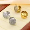 Wholesale Ion Plating (IP) 18K Gold Plated Round 304 Stainless Steel Vintage Style Simple Style Waterproof Non Tarnish Earrings