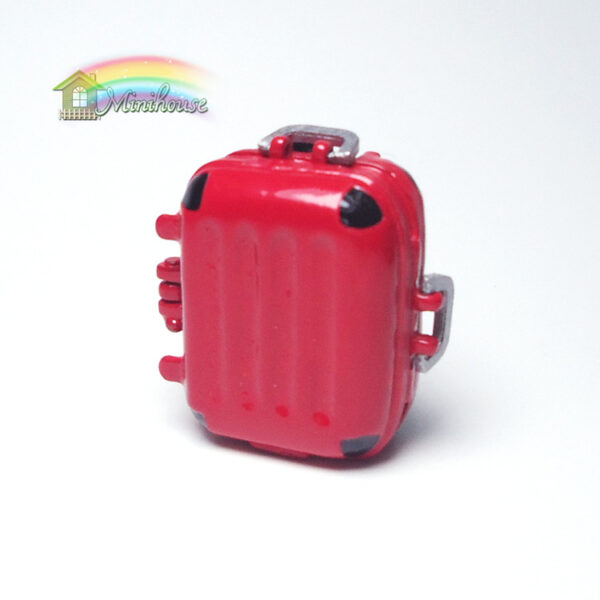 Wholesale 1:12 doll house accessories dollhouse mini alloy luggage suitcase model simulation life scene