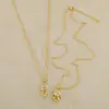 Wholesale Copper Cable Chain Plating Doll Necklace