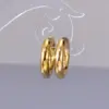 304 Stainless Steel Geometric Ion Plating (IP) 18K Real Gold Plated 18K Gold Simple Style Commute Waterproof Non Tarnish Gold Earrings