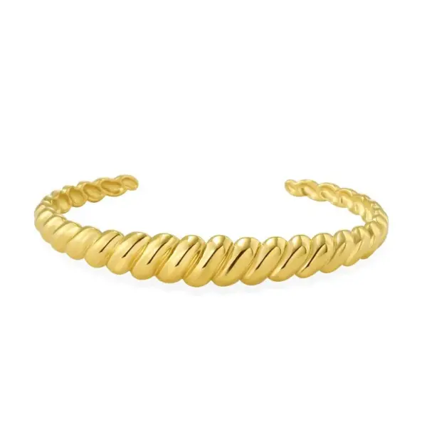 PVD Coated Real Gold Plated Solid Color 304 Stainless Steel Fashion Waterproof Non Tarnish 304 Stainless Steel Bracelets