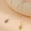 Wholesale Jewelry Simple Style Classic Style Cross 304 Stainless Steel 18K Gold Plated Pendant Necklace