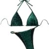 Wholesale Split Bikini Swimsuit Independent Station Lace-Sexy Printed Beach Bikini for Women