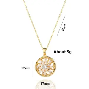 X3916 Rotating Snowflake Necklace