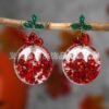 Wholesale Christmas design bell star sequin Christmas tree acrylic earrings