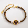 oly-9863eead97fb9fd74f4ae2386e923b59 Wholesale Tiger Eye Titanium Steel Bracelet Light Luxury High-ll Geometric Love Temperament All-match Holiday Style Bracelet