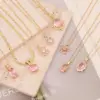 Wholesale Fashion Heart Copper Plating 18K Gold Plated Zircon