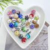 Wholesale 10cm Gradient Colorful Diamond Ball Full of Diamonds Straight Hole through Hole Colorful Soft Clay Fragrant Balala Ball Beads Loose Beads Factory