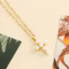 Wholesale PVD Coated 18K Gold Plated Real Gold Plated Cross Round Heart Shape 304 Stainless Steel Elegant Luxurious Waterproof Non Tarnish 304 Stainless Steel Pendant Necklace