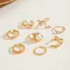Wholesale Geometric irregular fashion ring set