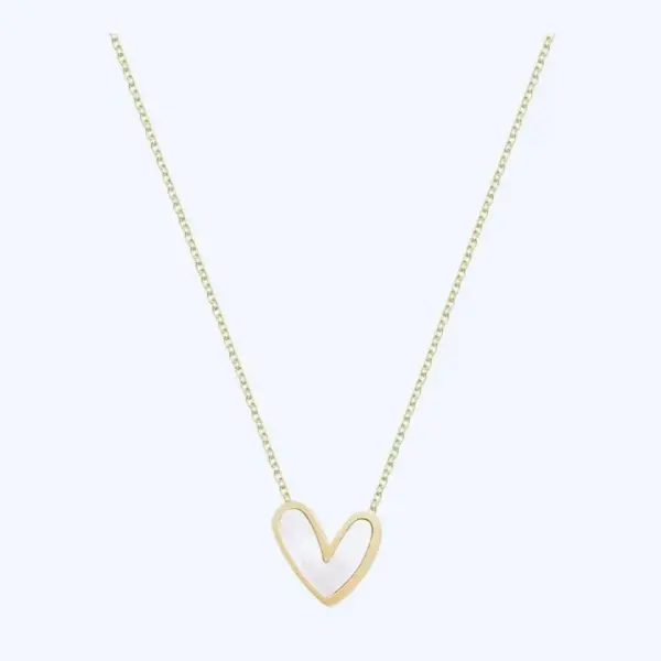 1 Piece Lady Heart Shape Titanium Steel Plating Pendant Necklace