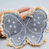 Wholesale Denim Tassel Ear Butterfly Cloth Sticker Patch Embroidered Pieces Cloth Sticker Clothing Bag Hand-stitched Decorative Embroidered Pieces Cloth Sticker