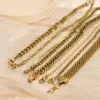 304 Stainless Steel Solid Color Electroplated 18K Real Gold Plated Simple Style Waterproof Non Tarnish Plating Bracelets