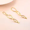 Wholesale PVD Coated Real Gold Plated Lines The Answer 201 Stainless Steel Casual Vacation Simple Style Waterproof Non Tarnish Ear Line