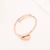 PVD Coated 18K Gold Plated Rose Gold Plated Heart Shape Titanium Steel Simple Style Waterproof Non Tarnish Rings