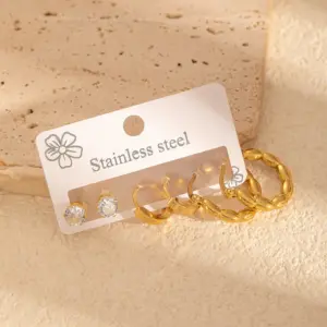 Oval Patchwork Earrings Set 1137