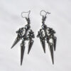 Wholesale Gothic Vintage Pointed Tapered Studded Earrings, Hip Hop Rock Punk Style