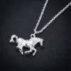 Wholesale Fashion Korean Style Horse Copper Plating Gold Plated Silver Plated Pendant Necklace