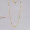 PVD Coated Real Gold Plated Geometric Titanium Steel Simple Style Waterproof Non Tarnish Necklace