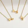 Wholesale Stainless Steel 18K Gold Plated Heart Letter Pendants Necklace Women's Casual Cute Style Jewelry All Seasons Versatile Accessory