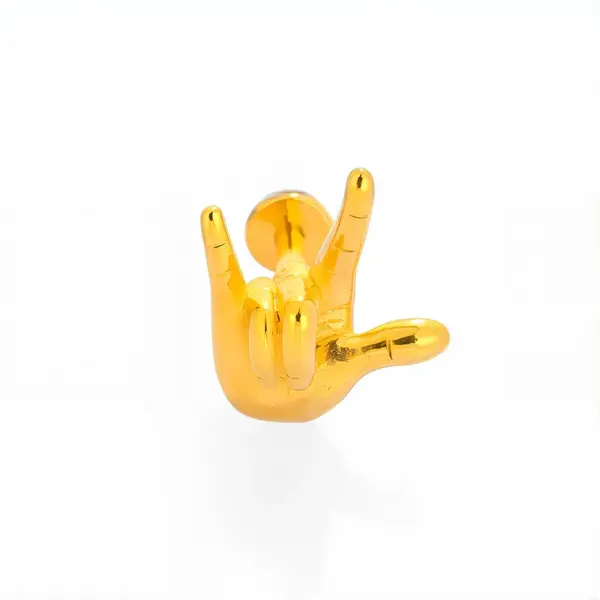 Wholesale 1 Piece Lip Rings Casual Nordic Style Simple Style Animal Gesture Butterfly 316L Stainless Steel Waterproof Non Tarnish Surgical Steel Zircon Ion Plating (IP) 18K Gold Plated Lip Rings Ear Cartilage Rings & Studs Nose Rings & Studs