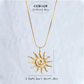 PVD Coated Real Gold Plated 14K Gold Sun Devil's Eye Heart Shape 304 Stainless Steel Simple Style Waterproof Non Tarnish 304 Stainless Steel Pendant Necklace