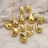 304 Stainless Steel Water oplets PVD Coated 18K Gold Real Gold Plated Retro Roman Style Waterproof Non Tarnish Plating Ear Studs