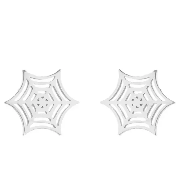 PVD Coated 18K Gold Real Gold Plated Web Titanium Steel Fashion Waterproof Non Tarnish Ear Studs