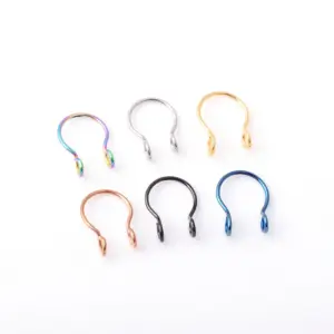 Fashion Geometric Stainless Steel Plating No Inlaid Nose Ring Nose Pin